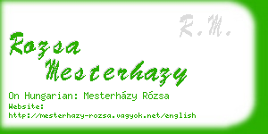 rozsa mesterhazy business card
