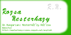 rozsa mesterhazy business card